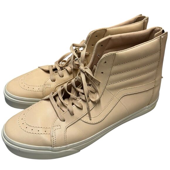 Vans Sk8-Hi Reissue Zip Mens Sneakers Size US 13 Veggie Tan Leather High Top - Picture 1 of 14